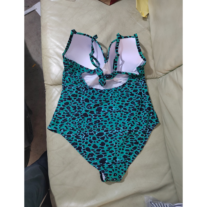 grosse femme grande taille bikini une pièce imprimé léopard twist pack maillot de bain push-up_voghion.com
