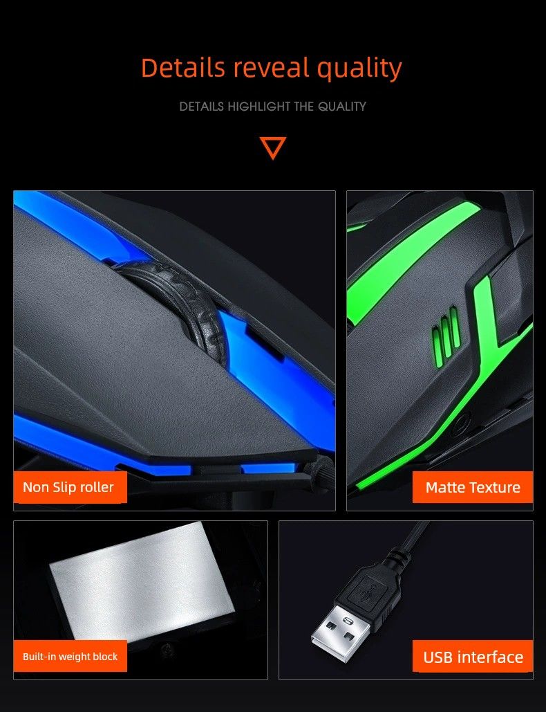 USB Desktop Computer Haushalt Tragbare Leucht Maus_voghion.com