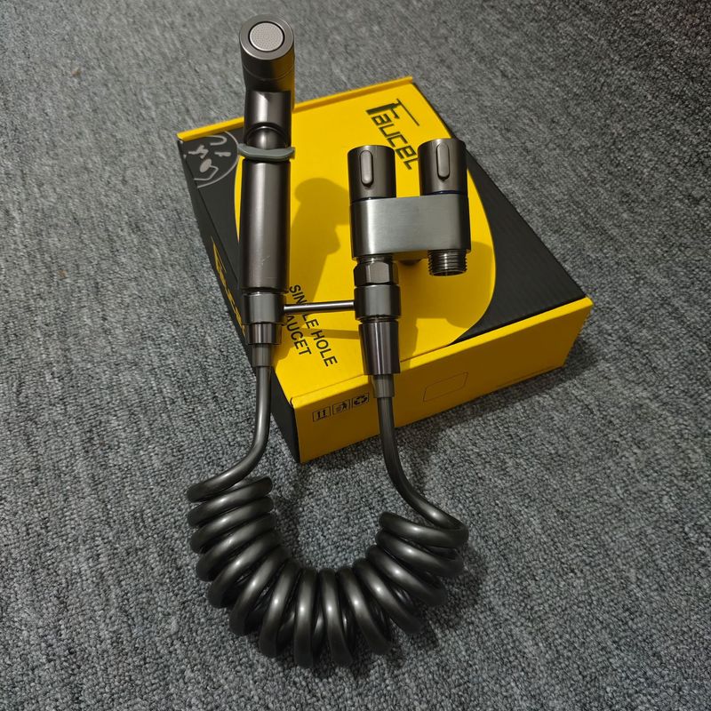 One in two out toilet companion flushing spray gun faucet stainless steel toilet, bathroom, pressurized household use_voghion.com
