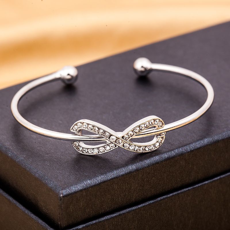 Brățară simplă 8 forme de diamante deschisă din aliaj Brățară Yiwu Street Jewelry_voghion.com