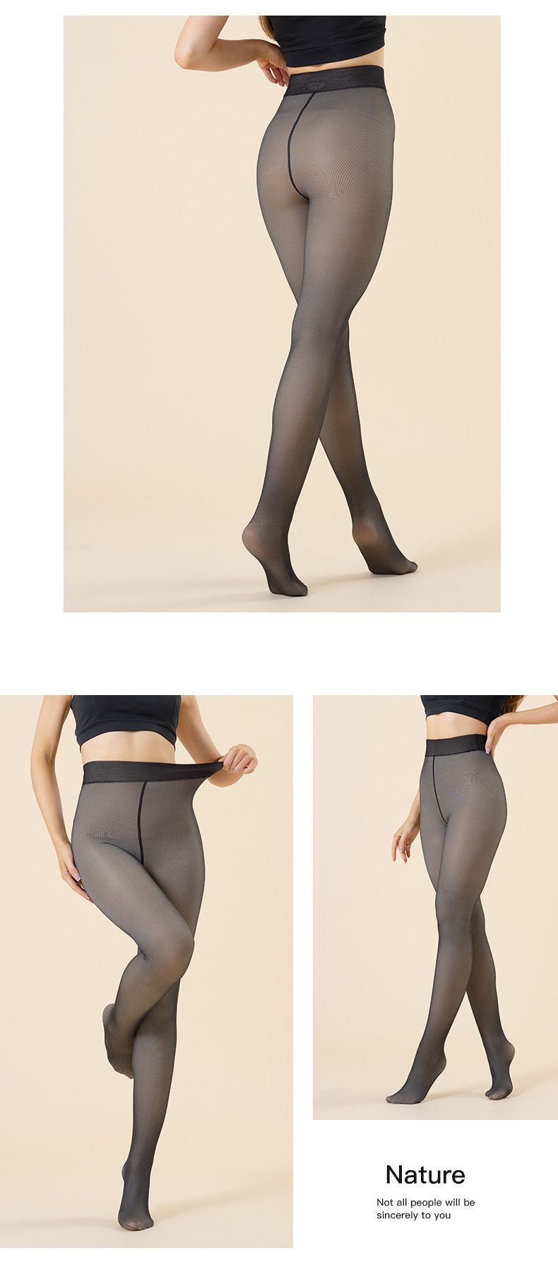 Durchscheinende Damen-Leggings in extragroßer Größe mit einzeiligem Schritt, um Frauen nackte Beine zu halten, sowie Samt- und verdickte durchscheinende Strumpfhosen_voghion.com