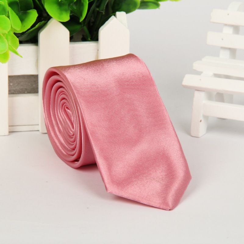 New Men's 5cm Solid Color Narrow Hand-tied For Men Business Casual Group Tie Custom Wholesale_voghion.com