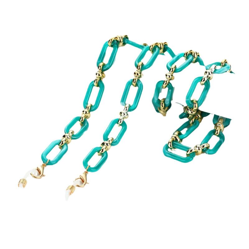 Fresh Colorful Acrylic Square Buckle Glasses Fashion Accessory Anti-Drop Mask Chain_voghion.com