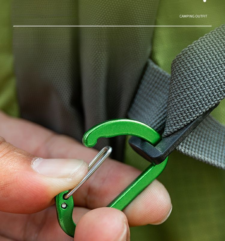 Outdoor Carabiner D-shaped Quick Clip Keychain Ring Aluminum Alloy Type Canopy Tent Camping Backpack Hook_voghion.com