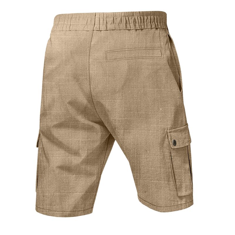 Men's Tactical Cargo Shorts - Breathable Linen Blend, Multi-Pocket Outdoor Casual Shorts For Summer, Lightweight & Comfortable (S-XXXL)_voghion.com