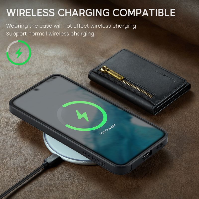 M5 Samsung S22 pretaizdzīšanas birstes RFID rāvējslēdzēja maka telefona maciņam S22 Plus magnētiskais piesūcekņa sadalītais aizsargmaciņš_voghion.com