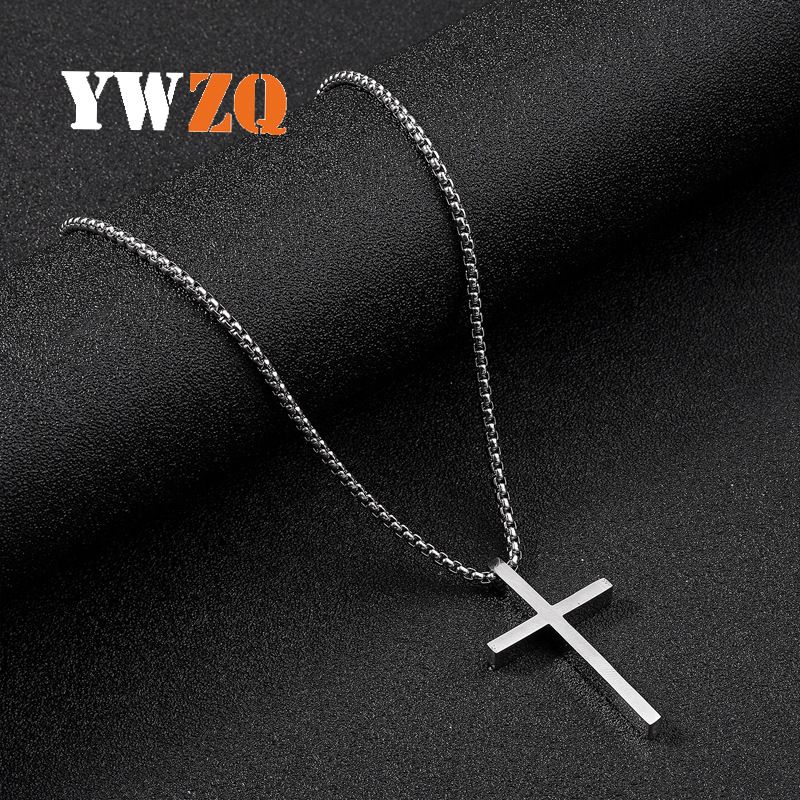 Rebel Cross – Herrenhalskette aus Titanstahl mit Hip-Hop-Kreuzanhänger (modischer Schmuck, Unisex-Stil, heißer Verkauf)_voghion.com