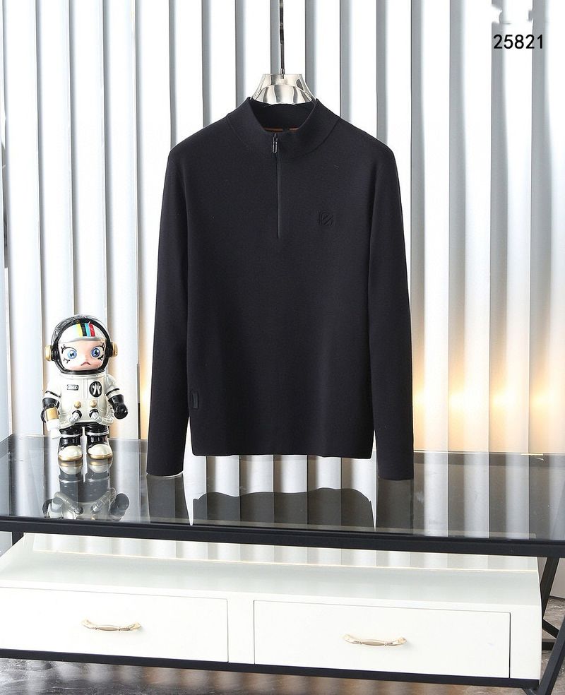 Z Brand Simple And Stylish! Wool Blend Stand Collar Men's Business Casual Pullover Knit Half-Zip Sweater_voghion.com