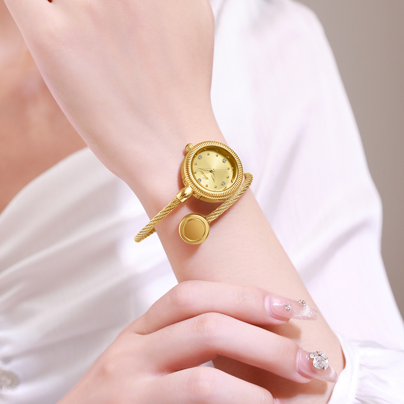 Orologio da donna di alta gamma, in stile francese, con ciondolo e bracciale avvolto, piccolo_voghion.com