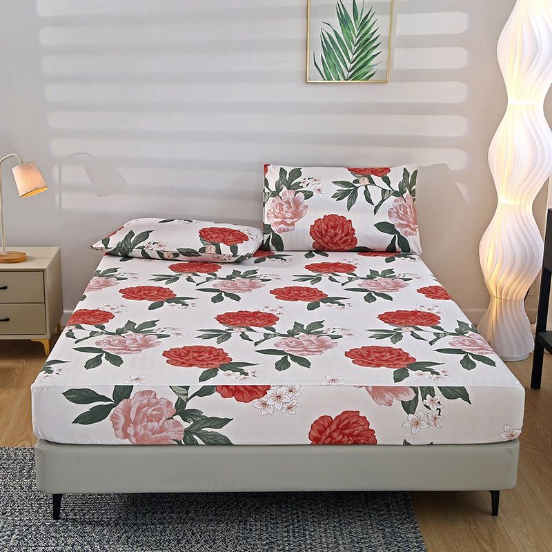 Coprimaterasso Simmons in Aloe Vera e Cotone Spazzolato, Set da tre pezzi stampato_voghion.com