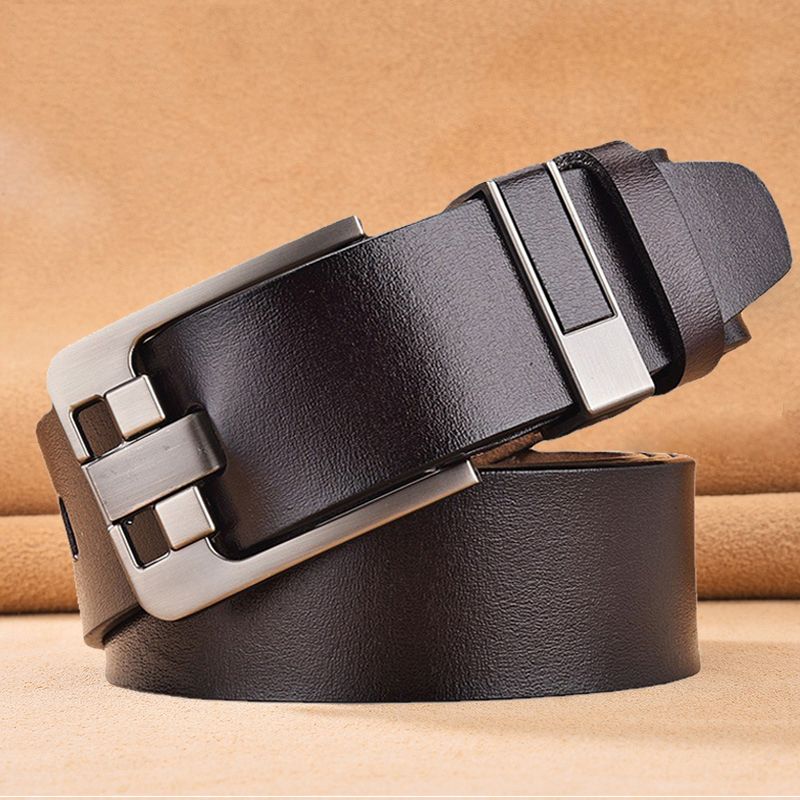 HEIßER Gürtel Männlich Mode Herren Designer Rindsleder Gürtel für Jeans Echtlederband Dornschließe Übergröße 140 150 160 170cm_voghion.com