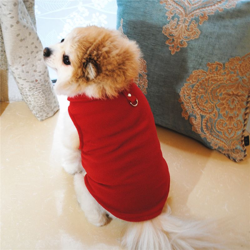 Abbigliamento per animali domestici diretto dalla fabbrica, per cani, autunno e inverno, in pile polare, fibbia di trazione, 27 colori brevettati, saranno oggetto di indagine_voghion.com