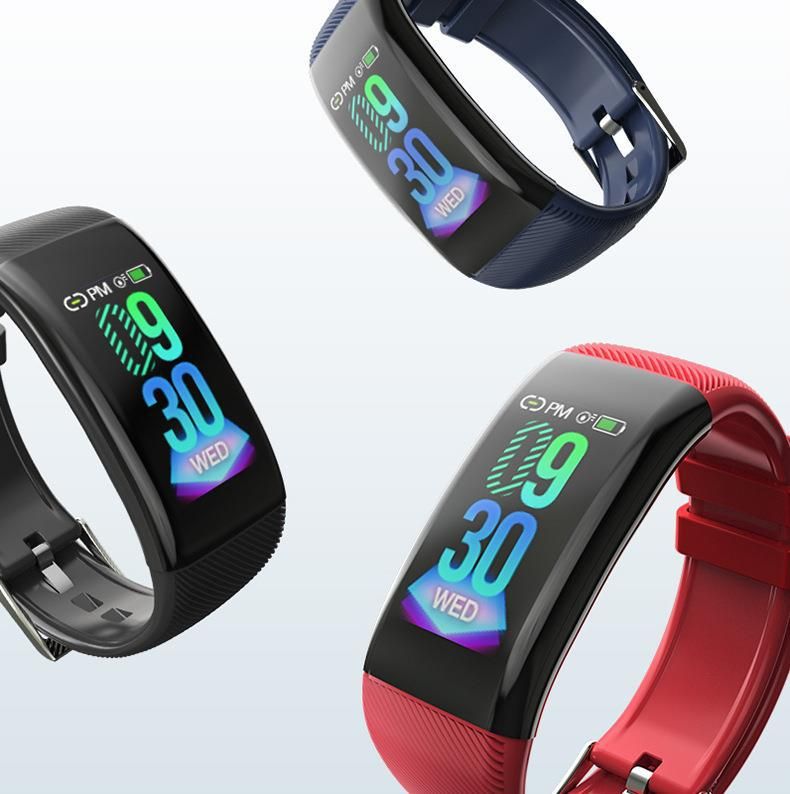 Smart-Armband mit Herzfrequenz- und Blutdruckmessgerät für Männer und Frauen, Farbdisplay, wasserdicht, Schrittzähler, Armbanduhr_voghion.com