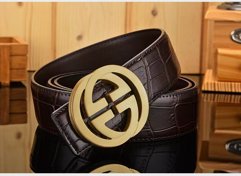 Selection Hot Good Selling 2023 Men's New Belt Men's Automatic Buckle Crocodile Pattern Business Casual Belt Classic Belt_voghion.com