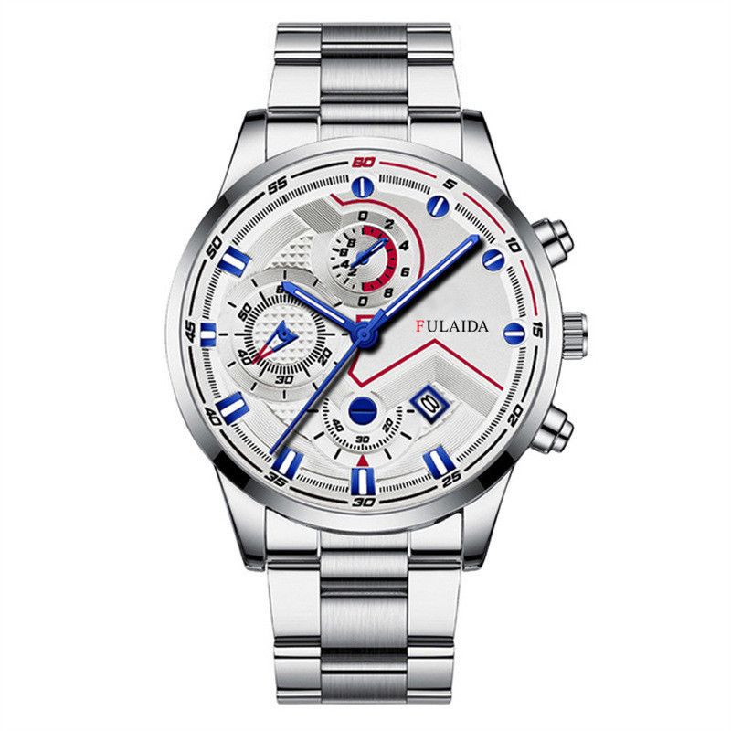 Relógio masculino fashion com contas e pulseira_voghion.com