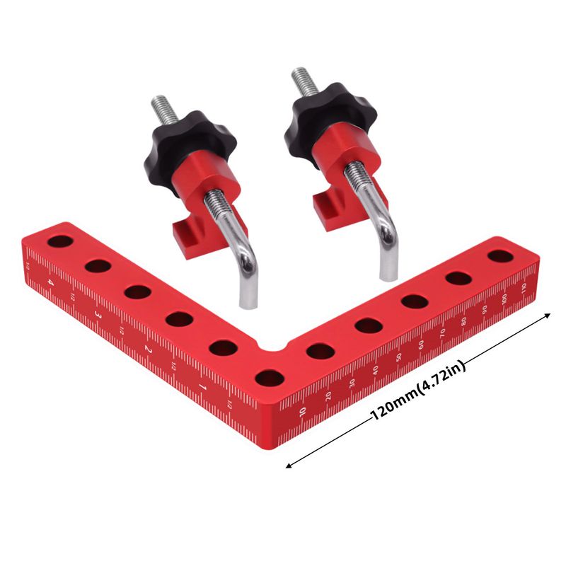 120/140mm Kątowy zacisk mocujący 90 stopni w kształcie litery L Pomocniczy panel mocujący Narzędzie zaciskowe do obróbki drewna_voghion.com