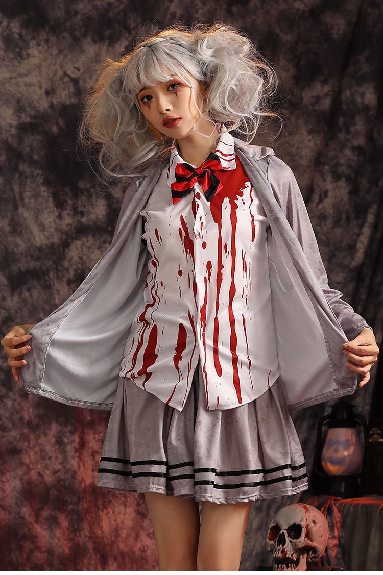 Halloween Kostüm Akademie JK Perséinlechkeet gro Studenten Vampir COS Bühnenoptrëtt Zombie Kleeder_voghion.com