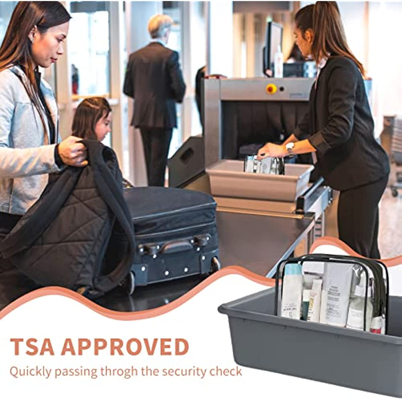 2 Pcs Portable Clear Makeup Bags With Zippers_voghion.com