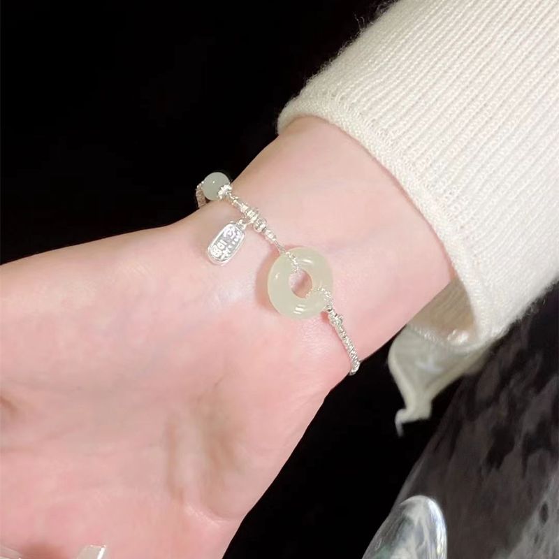 Fivela de prata quebrada que atrai riqueza pura e segura para nicho de Instagram feminino, novo estilo chinês, luxo leve e sofisticado_voghion.com