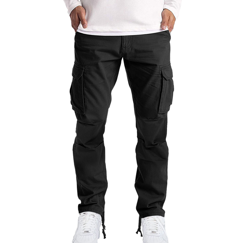 Premium Products Premium Products 2025 Spring/Summer New Men's Workwear With Folded Drawstring Multi Pocket Casual Pants_voghion.com
