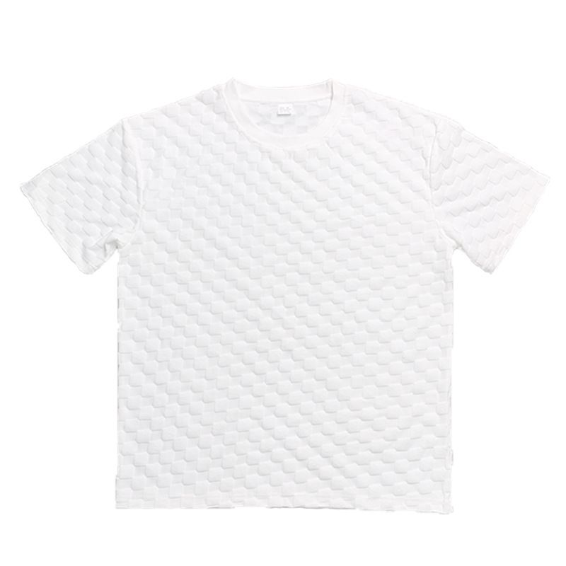 2025 American Oversize Trendy Men's Checkerboard Spring Summer Loose Sports Casual Two-Piece Set_voghion.com
