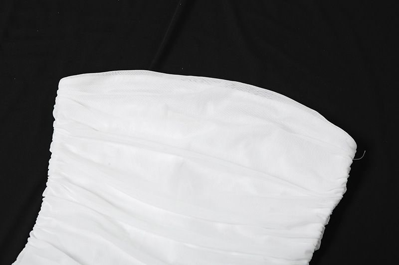 Spring New Women's Solid Color Slim Fit Street Fashion Off-Shoulder Sleeveless Ruched Top_voghion.com