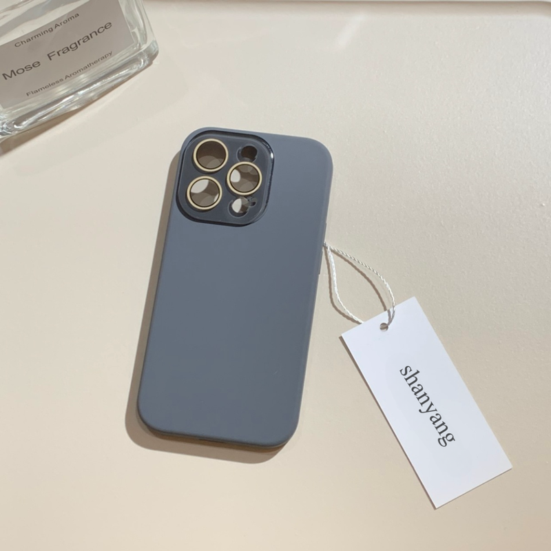 Ins Sakura Powder Liquid Silicone 14 Promax Phone Case Skin Texture iPhone 15/13 Solid Color Niche Soft_voghion.com