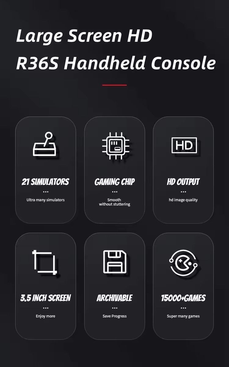 128GB Handheld Linux System 3.5-inch Screen 64GB Portable Pocket Game Console R36S_voghion.com