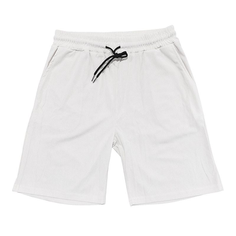 2024 Sommer Strickjacke Revers Kurzarm Shorts Casual Arbeit Vielseitig herren 2-teiliges Set_voghion.com