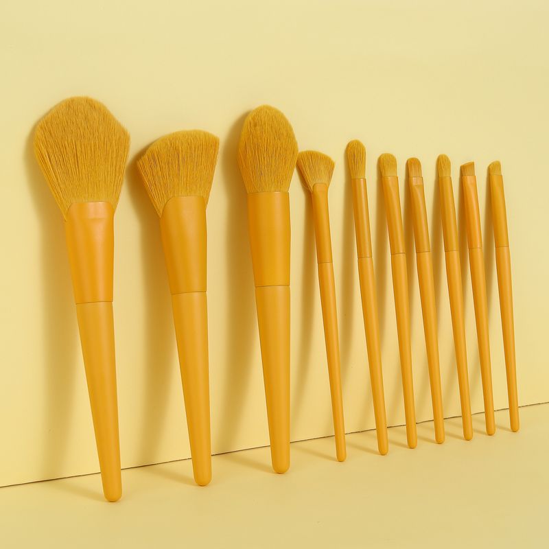 Set di 10 pennelli per trucco, pennello per ombretto, pennello per cipria, strumenti di bellezza GUJHUI_voghion.com