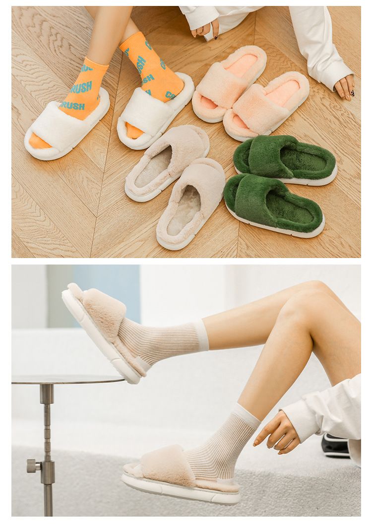 Plush Slippers For Women & Men - Anti-Slip EVA Sole Indoor/Outdoor Fuzzy House Shoes With Memory Foam Insole (Multiple Colors)_voghion.com
