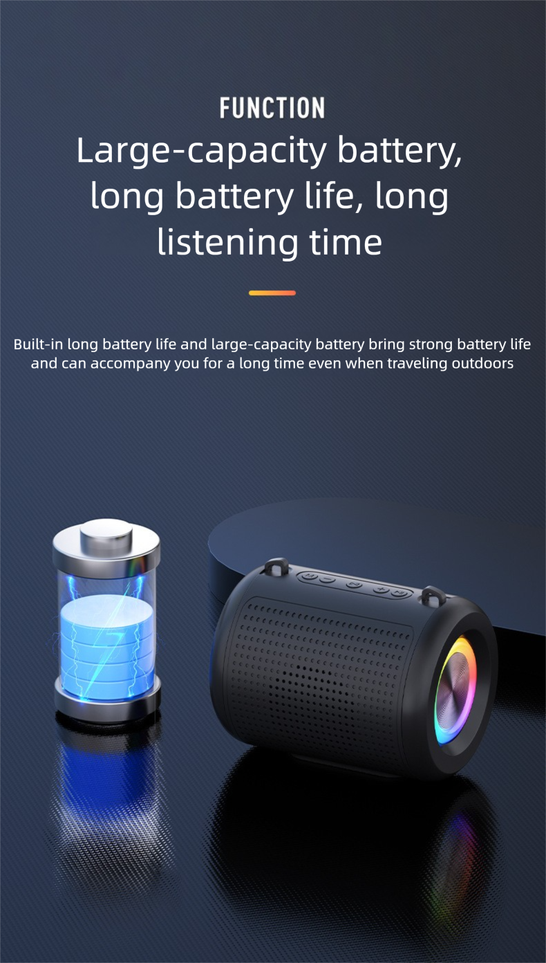 AI Smart Voice Bluetooth Subwoofer Convenient High Volume Home Outdoor Portable Wireless Mini Speaker_voghion.com