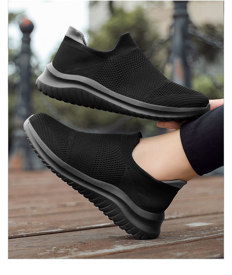 Autumn New Couple Sock Mouth Mesh Trendy Fashion Casual Sports Women's Running Shoes_voghion.com
