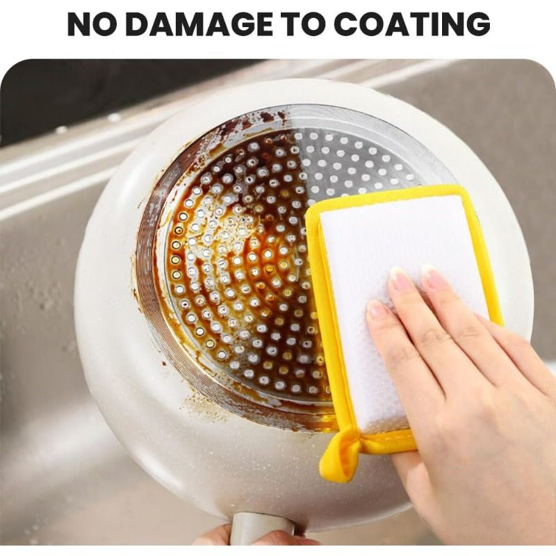 Spülschwamm, 5er-Pack, wiederverwendbar, saugfähig, doppelseitig, für Pfanne und Spülmaschine_voghion.com