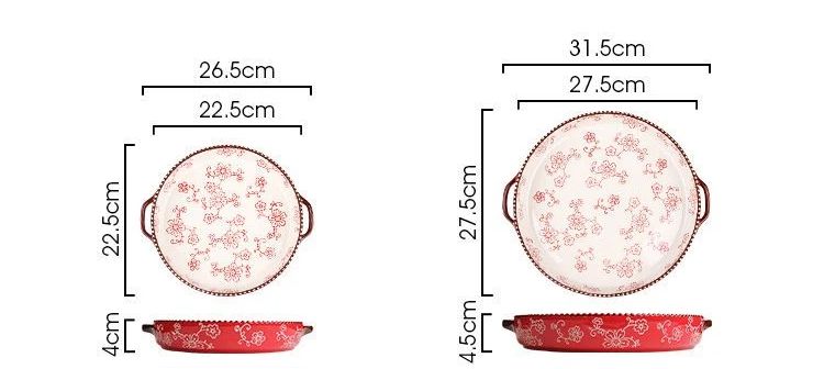 Großer Teller Hähnchen Doppelteller Handbemaltes Keramik-Backblech Backen Zuhause Großer Teller Gebratenes Hähnchen Teller Internetberühmtes Gericht Teller_voghion.com