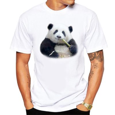 Ongeëvenaarde kwaliteit 2024 Panda Bloemenpatroon Bedrukt Heren T-shirt Los Kort Mouw_voghion.com
