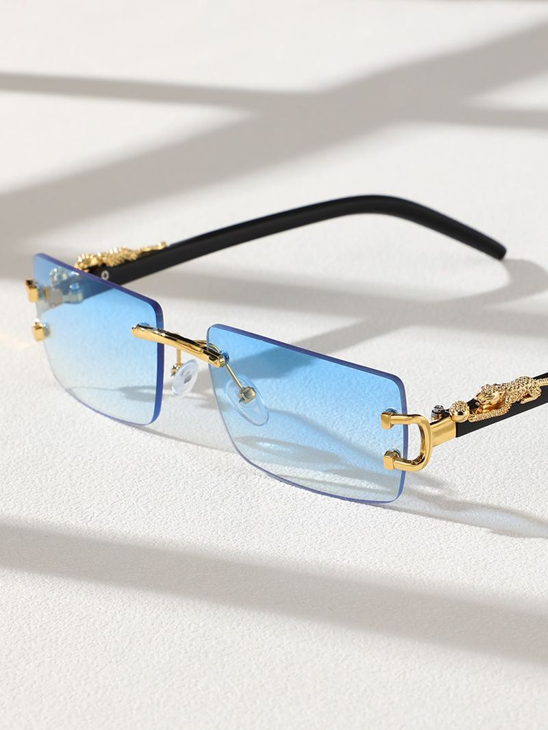 Neuheiten 1 stück Unisex Randlose Kunststoffrahmen Mode Brille Für Sommerurlaub Outdoor Reise Kleidung Zubehör_voghion.com
