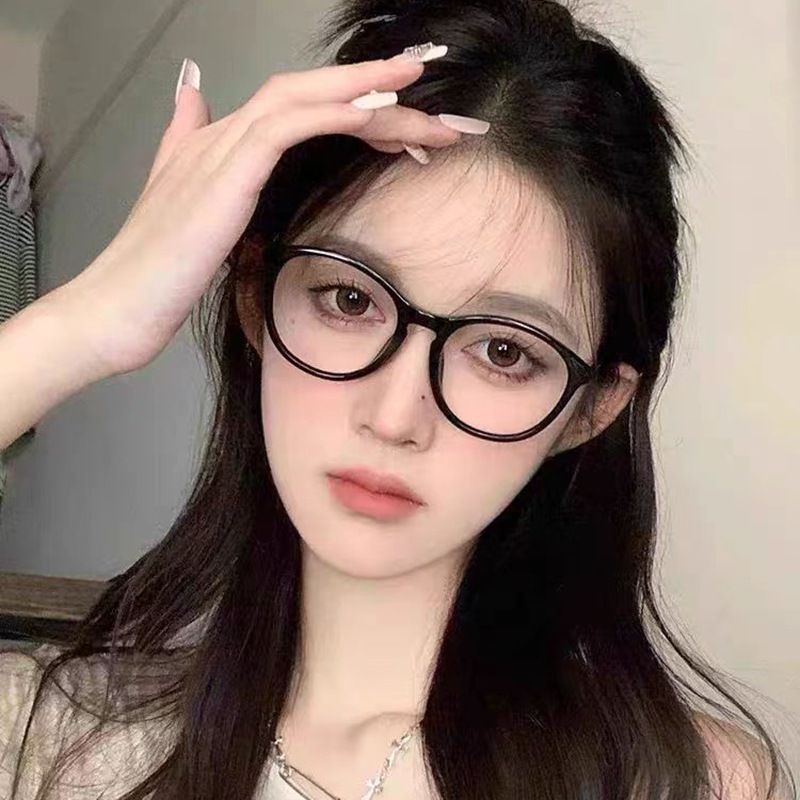 Monture de lunettes œil de chat ultra légère et haut de gamme pour femme myope couleur chair_voghion.com