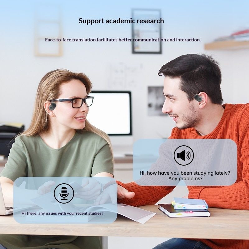 NeoGear Nowa mała kulka kokosowa AI Inteligentny wielokrajowy tłumacz Bluetooth Zaczep na ucho Długa żywotność baterii OWS Bezprzewodowy_voghion.com