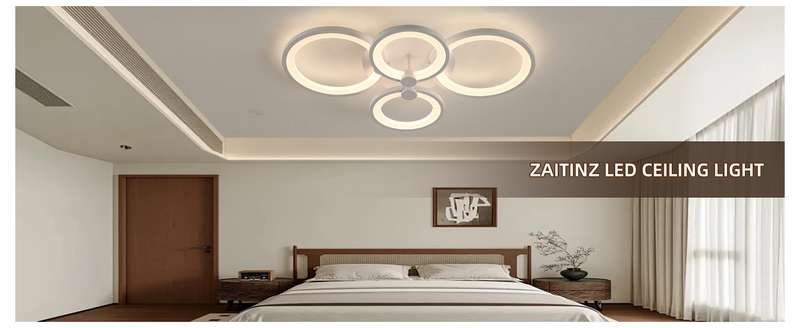 Moderne Deckenleuchte mit Unterputzmontage, 42 W, dimmbare LED-Lampe für Wohnzimmer, Schlafzimmer, Küche, Schlafzimmer, Deckenleuchten, 3000–6000 K, Weiß_voghion.com