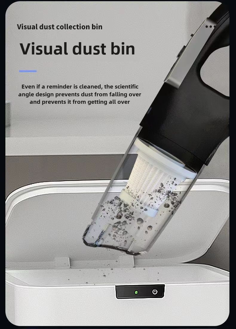 Aspirapolvere per auto portatile, aspirapolvere wireless per auto a doppio uso, aspirapolvere per auto piccolo transfrontaliero, potente aspirazione_voghion.com