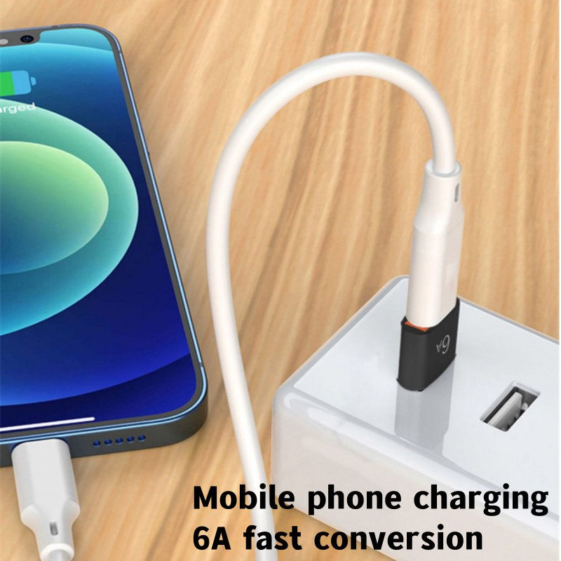 USB zu 6A Typ C OTG Adapter Typ C Buchse auf USB Stecker Konverter Schnelle Lade Datenübertragung F Laptop Buch OTG onverter harging_voghion.com