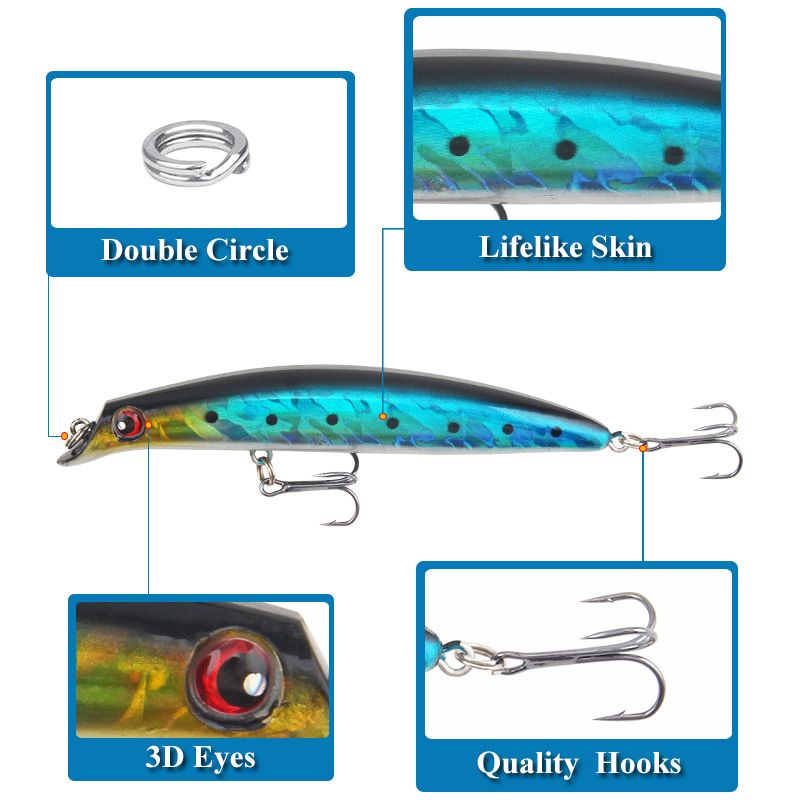 Floating Minnow Bionic Bait Lure Bait Wave Climbing Sinking Small Fat Freshwater Seawater Fishing Perch Bait_voghion.com