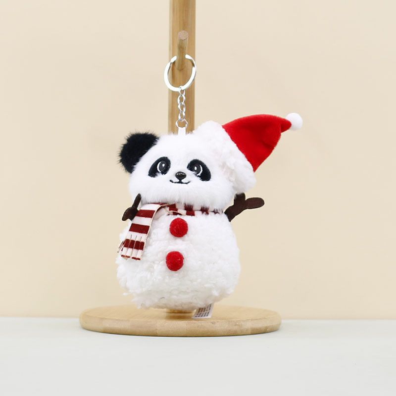 Porte-clés et pendentif en peluche panda adorable et créatif, idéal pour les fêtes._voghion.com