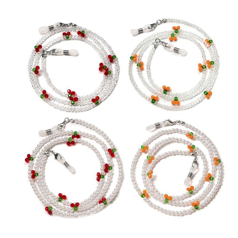 Accessories Beaded Pearl Mask Anti-Drop Hanging Crystal Cherry Glasses Chain Multi-Use Necklace_voghion.com