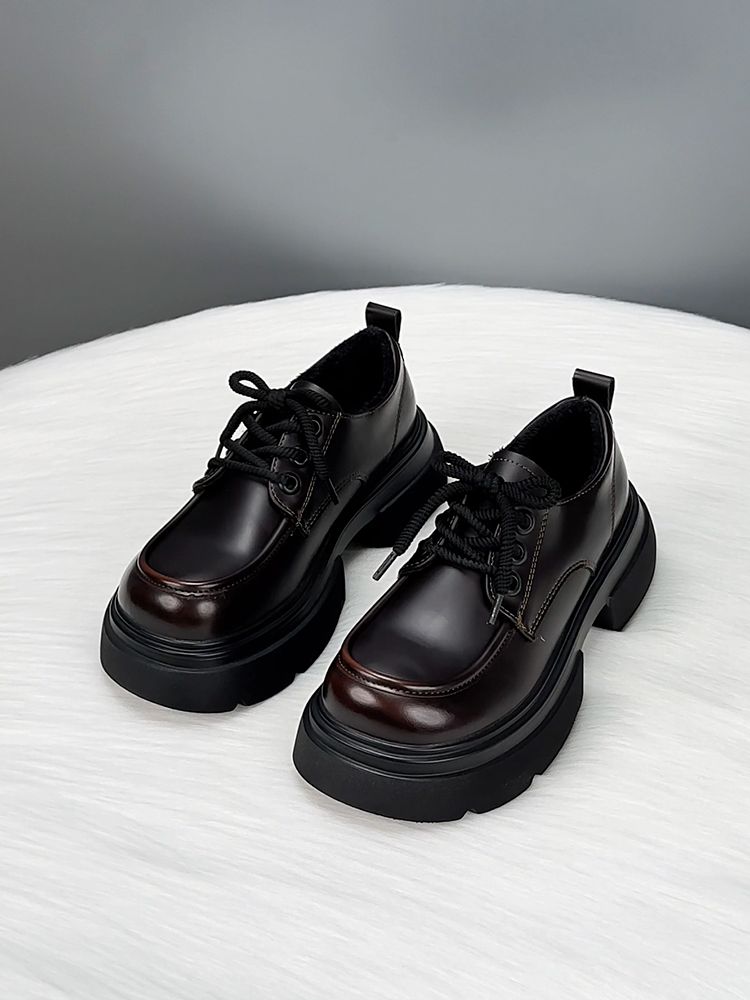 Echte Plattform Loafers Weibliche 2025 Neue Ankunft Frühling Und Herbst Britischen Stil College Kleine Mann Höhe-Erhöhen_voghion.com