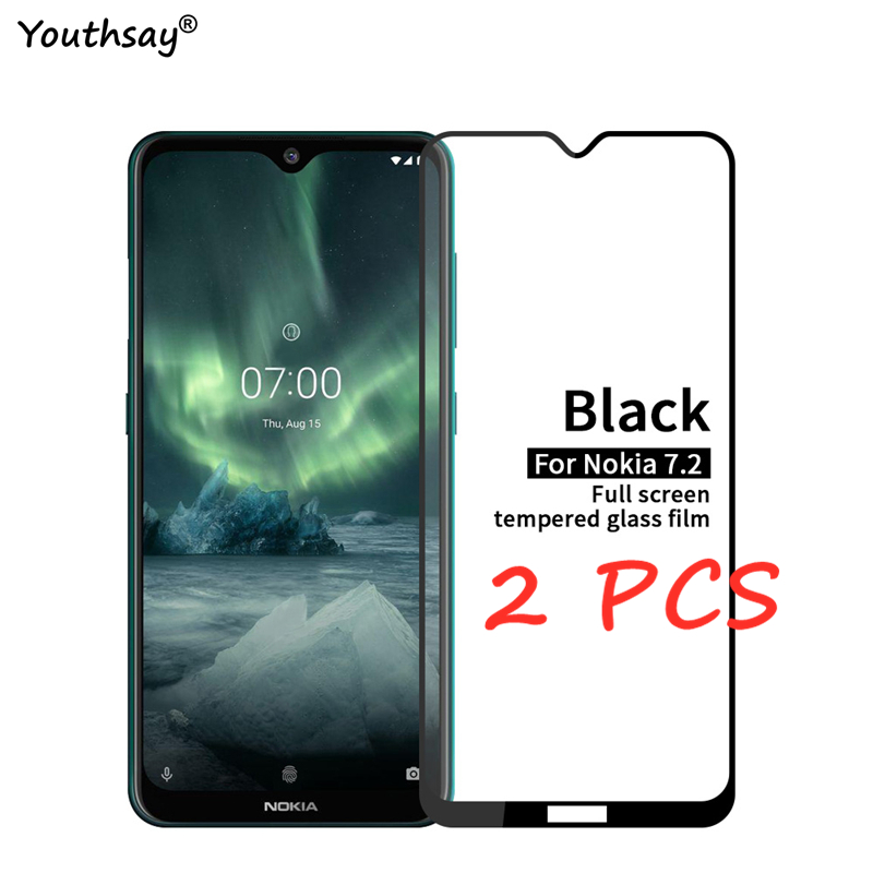 2PCS Fir Nokia 7.2 Glass Écran Protector Full Glue Schutzfilm Fir Nokia 7.2 Glass fir Nokia 7.2_voghion.com
