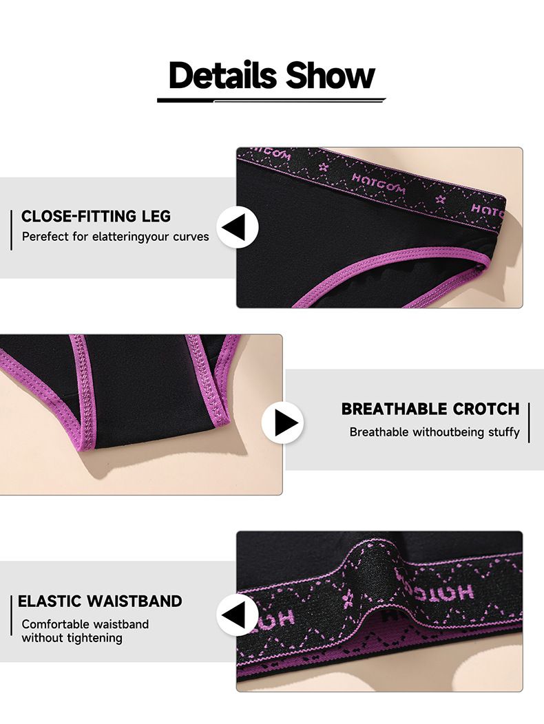 Sous-vêtements féminins respirants taille basse, sous-vêtements sexy, taille lettre, sous-vêtements triangle_voghion.com