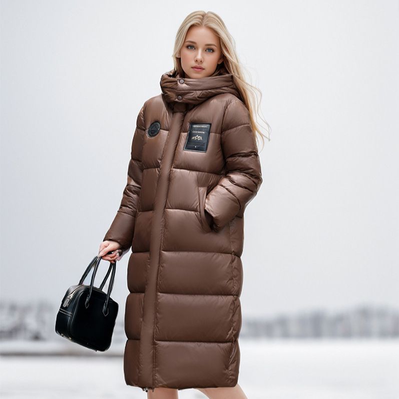 Ropa de mujer nueva moda chaqueta de algodón de alta gama con capucha, chaqueta de algodón gruesa y cálida_voghion.com