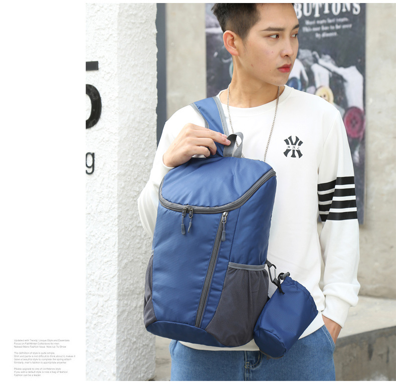 New backpack with large capacity, foldable lightweight and waterproof outdoor bag, travel sports backpack_voghion.com